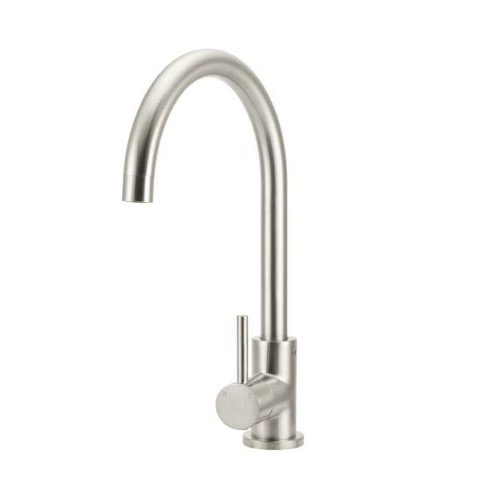 Meir Brushed Nickel Round Kitchen Mixer