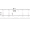 Meir Square 60cm Double Towel Rail - Matte Black