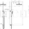 Meir Matte Black Round Combination Shower Rail