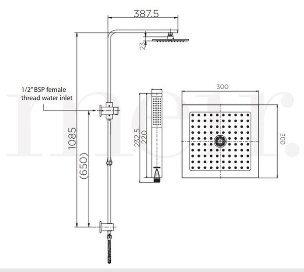 Meir Square Combination Shower Set