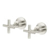 Meir Round Jumper Valve Wall Taps- Brushed Nickel