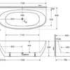 Metro Matte White Free standing Bath