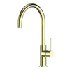Mika Gooseneck Sink Mixer - Brushed Brass