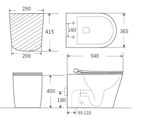 Mina Inwall Floor Pan - Bayside Bathroom