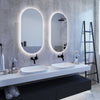 Ablaze 1000mm x 500mm Oval Premium Back-lit Mirror