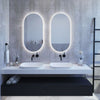 Ablaze 1000mm x 500mm Oval Premium Back-lit Mirror