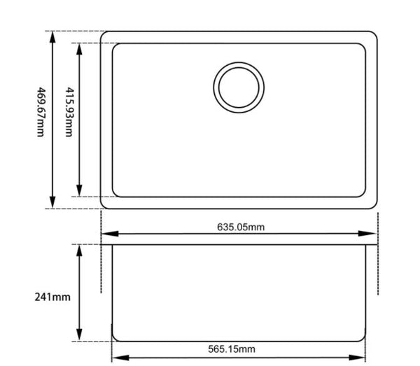 NEW ROXY 635 Black Granite Sink