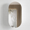 Oval Natural Oak 450 Mirror Cabinet