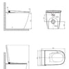 Neion Square Inwall Bidet intergated Pan