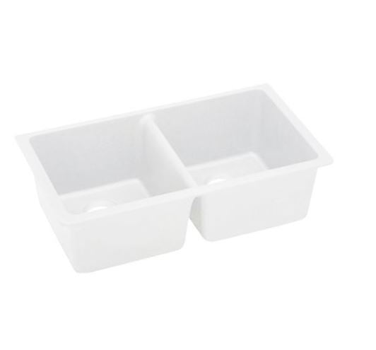 NEW ROXY 838 White Granite Double Bowl Sink