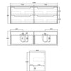 Noah Black Oak 1500mm Wall Hung Vanity
