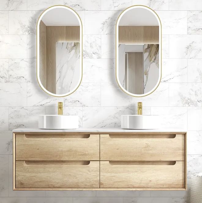 Noah Natural Oak 1500mm Wall Hung Vanity