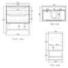 Noah Black Oak 750mm Wall Hung Vanity