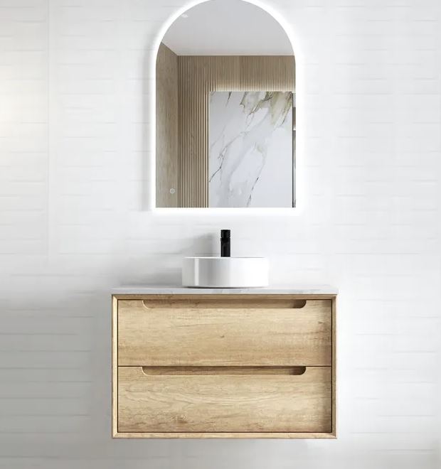Noah Natural Oak 750mm Wall Hung Vanity