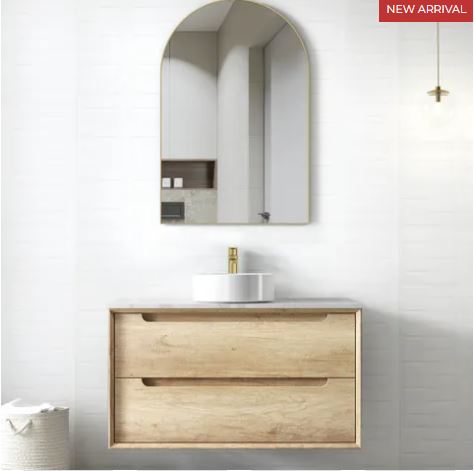 Noah Natural Oak 900mm Wall Hung Vanity