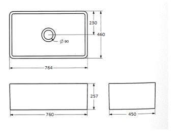 Novi 760 sink- Black
