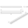 Olivia Double Towel Rail - Matte Black