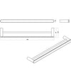 Olivia Double Towel Rail - Matte Black