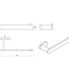 Olivia Hand Towel Rail - Matte Black