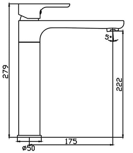 Olivia Tall Swivel Basin mixer- Matte Black