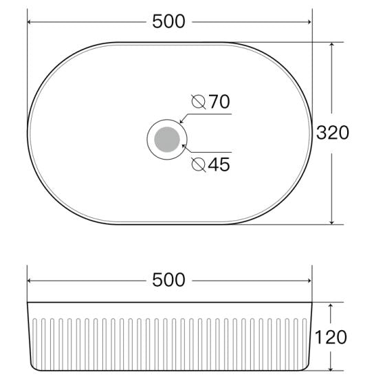 Ripley 500 Oval Basin Gloss White