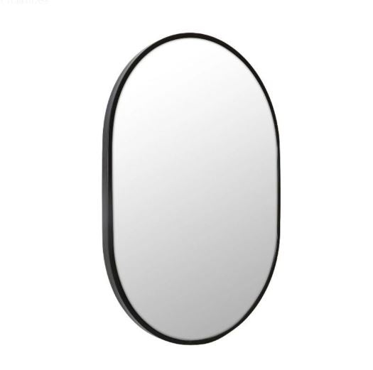 450 Oval Mirror with Black Frame