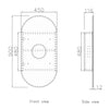 Oval Natural Oak 450 Mirror Cabinet
