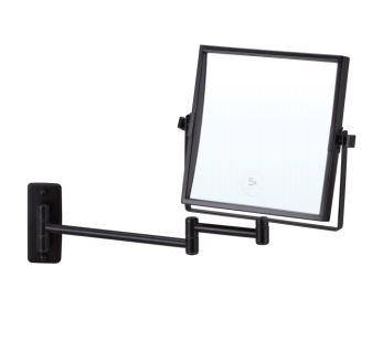 Matte Black 1&5x Magnification Mirror – Square - Bayside Bathroom