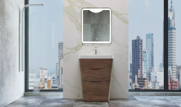 Piramid 800mm White Oak Vanity