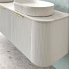 Chloe Matte White 1800mm Curve Vanity