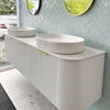 Chloe Matte White 1800mm Curve Vanity