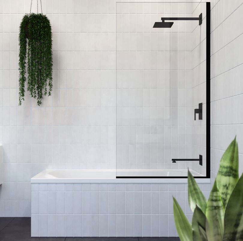 Fitzroy Matte Black Shower Path Panel