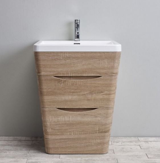 Piramid 800mm White Oak Vanity
