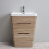 Piramid 800mm White Oak Vanity