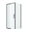 Black Louve Square Pivot Shower