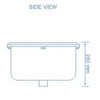 Poly 45L white sink