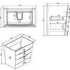Piramid 800mm White Oak Vanity
