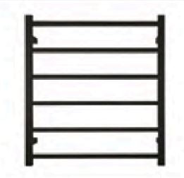 Qubic 620 Matte Black Towel Ladder