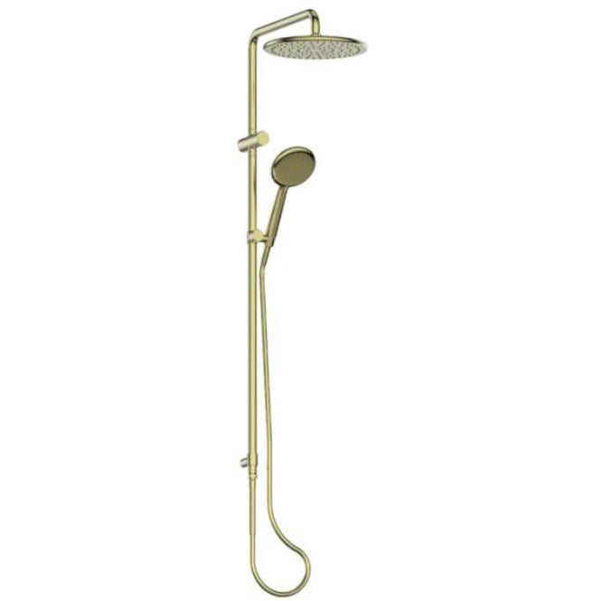 Rocco Twin Rail Shower - Brushed Brass