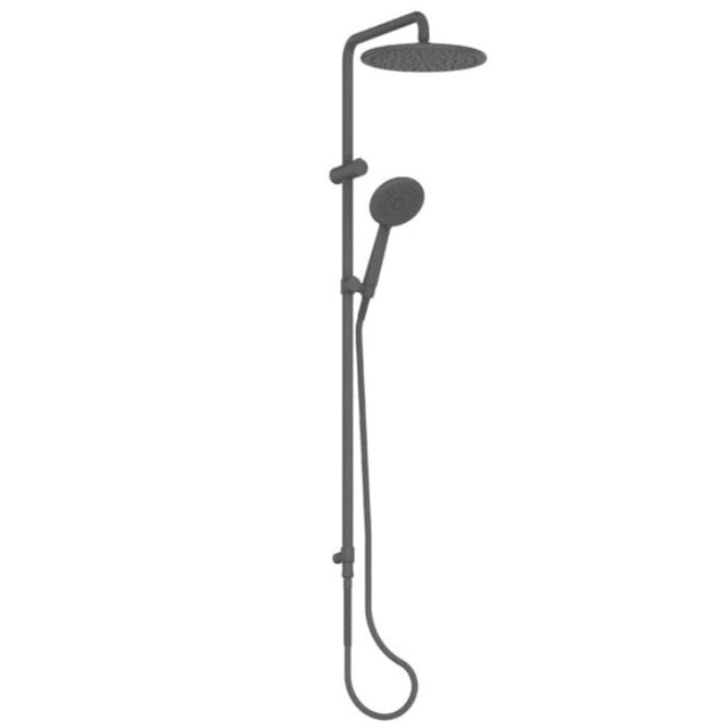 Rocco Twin Rail Shower - Gunmetal