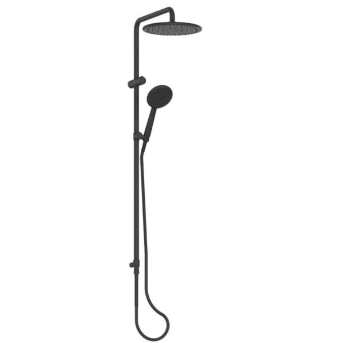 Rocco Twin Rail Shower - Matte Black