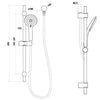 Elle Stainless Steel Hand Shower On Rail