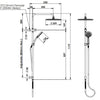 Rocco Twin Rail Shower - Brushed Nickel