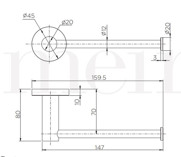Meir Round Toilet Roll Holder - Matte Black