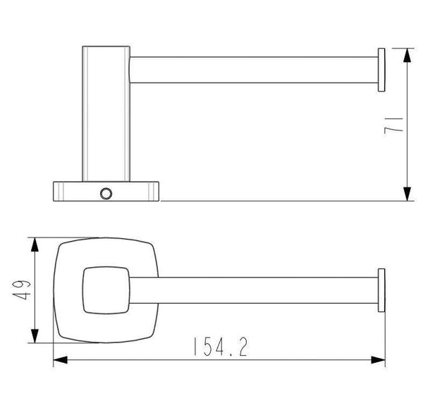 Legra Matte Black Toilet Roll Holder - Bayside Bathroom