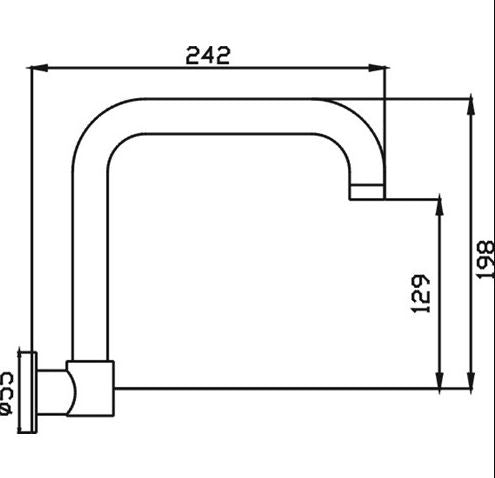 Round Gooseneck Bath Spout
