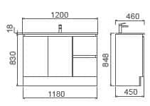 Roxanne 750-1200mm Vanity