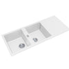 NEW ROXY 1160 White Granite Double Bowl Sink