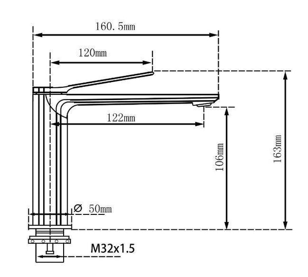 Rushy Short Basin Mixer - Brushed Nickel - Bayside Bathroom