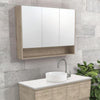 Scandi Oak Mirror Cabinet With Undershelf 750 - 1200mm - Bayside Bathroom